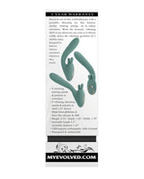 Evolved Thrust into Ecstasy Thrusting Rabbit Vibrator - Mint by Evolved