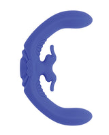 Evolved Lovebirds Curved Dual-Ended Rabbit Vibe w/Remote Control - Blue by Evolved