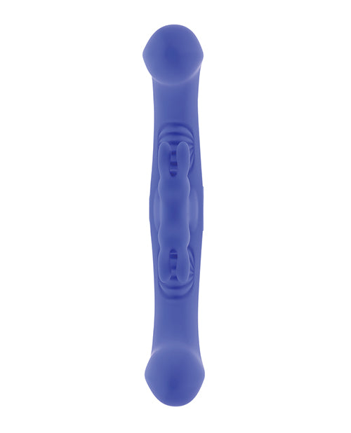 Evolved Lovebirds Curved Dual-Ended Rabbit Vibe w/Remote Control - Blue by Evolved