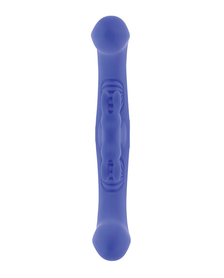 Evolved Lovebirds Curved Dual-Ended Rabbit Vibe w/Remote Control - Blue by Evolved