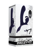 Evolved Giving Vibes Strap-On Bunny Eared Stimulator w/Remote Control - Purple by Evolved