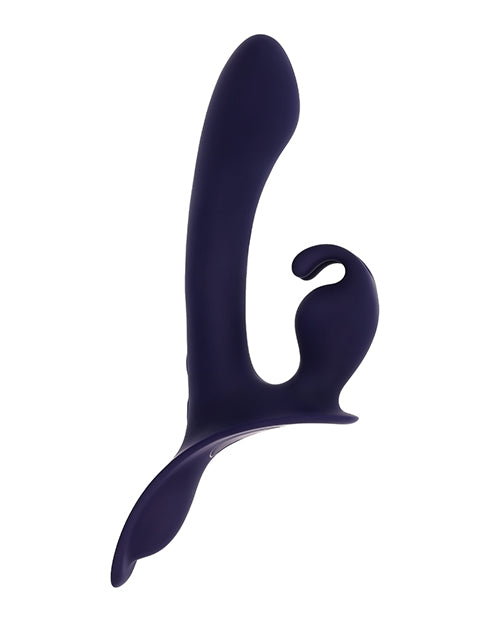 Evolved Giving Vibes Strap-On Bunny Stimulator with Remote — Purple