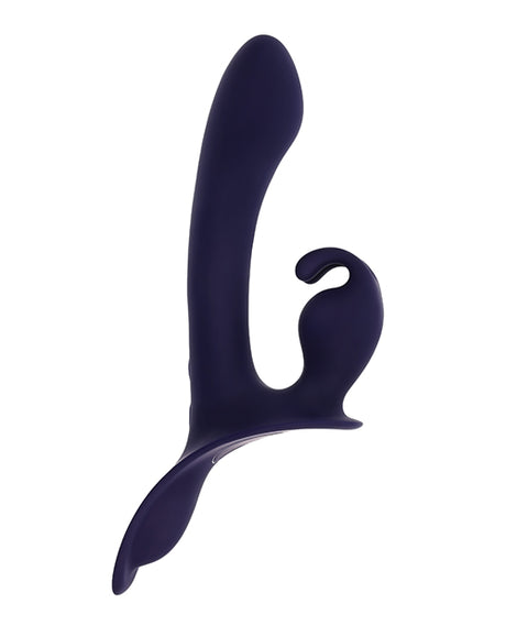 Evolved Giving Vibes Strap-On Bunny Stimulator with Remote — Purple