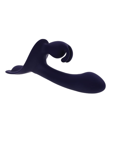 Evolved Giving Vibes Strap-On Bunny Stimulator with Remote — Purple