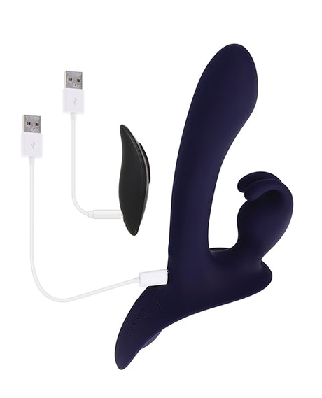Evolved Giving Vibes Strap-On Bunny Stimulator with Remote — Purple