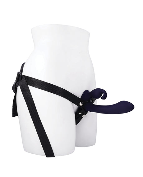 Evolved Giving Vibes Strap-On Bunny Stimulator with Remote — Purple