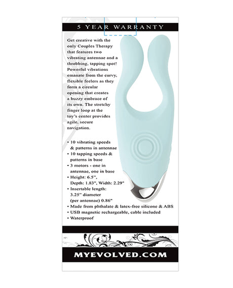 Evolved Couples Therapy Vibrator with Two Antennae — Mint