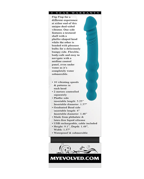 Evolved Flip Flop Dual-Sided Vibrator - Teal by Evolved