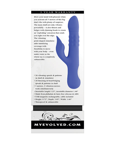 Evolved Pop Goes The O Dual-Action Vibrator — Blue