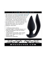 Evolved Genie Dual-Motor Remote Anal Plug — Black