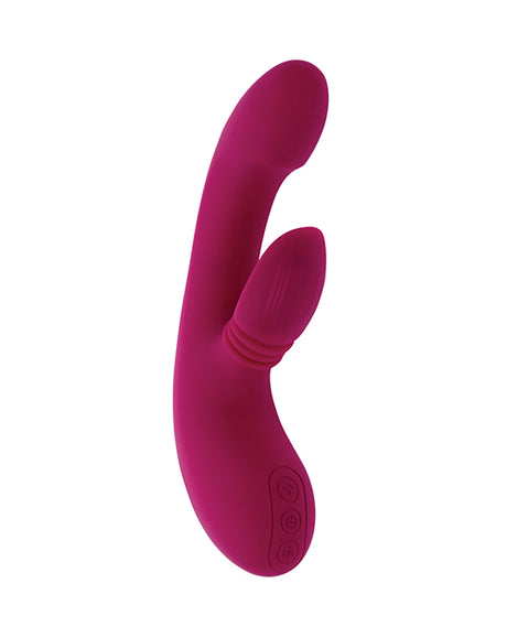 Evolved Gentle Persuasion Vibrator — Curved Burgundy Design