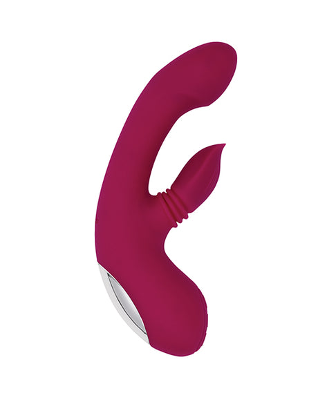 Evolved Gentle Persuasion Vibrator — Curved Burgundy Design