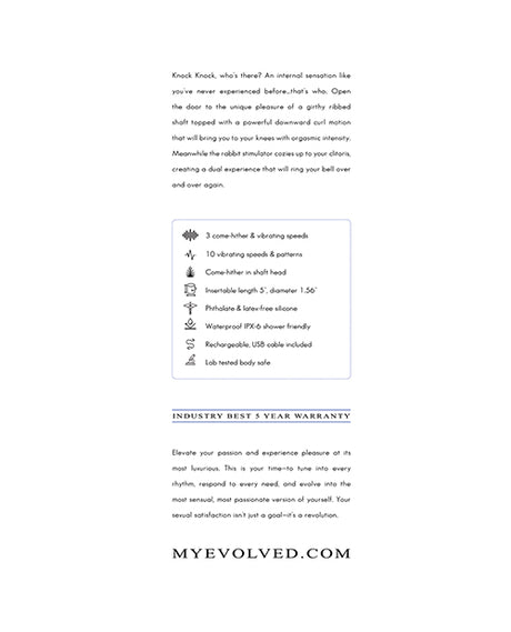 Evolved Knock Knock Blue Dual-Action Rabbit Vibrator