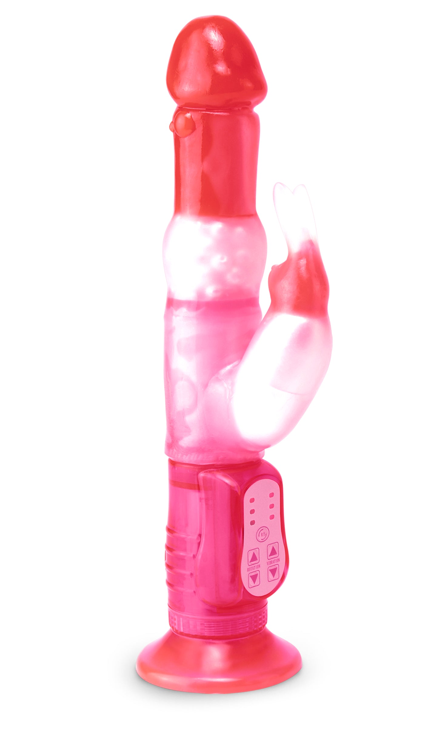 Rabbit Pearl Waterproof Deluxe Rotating Wall Bangers Pink by Pipedream