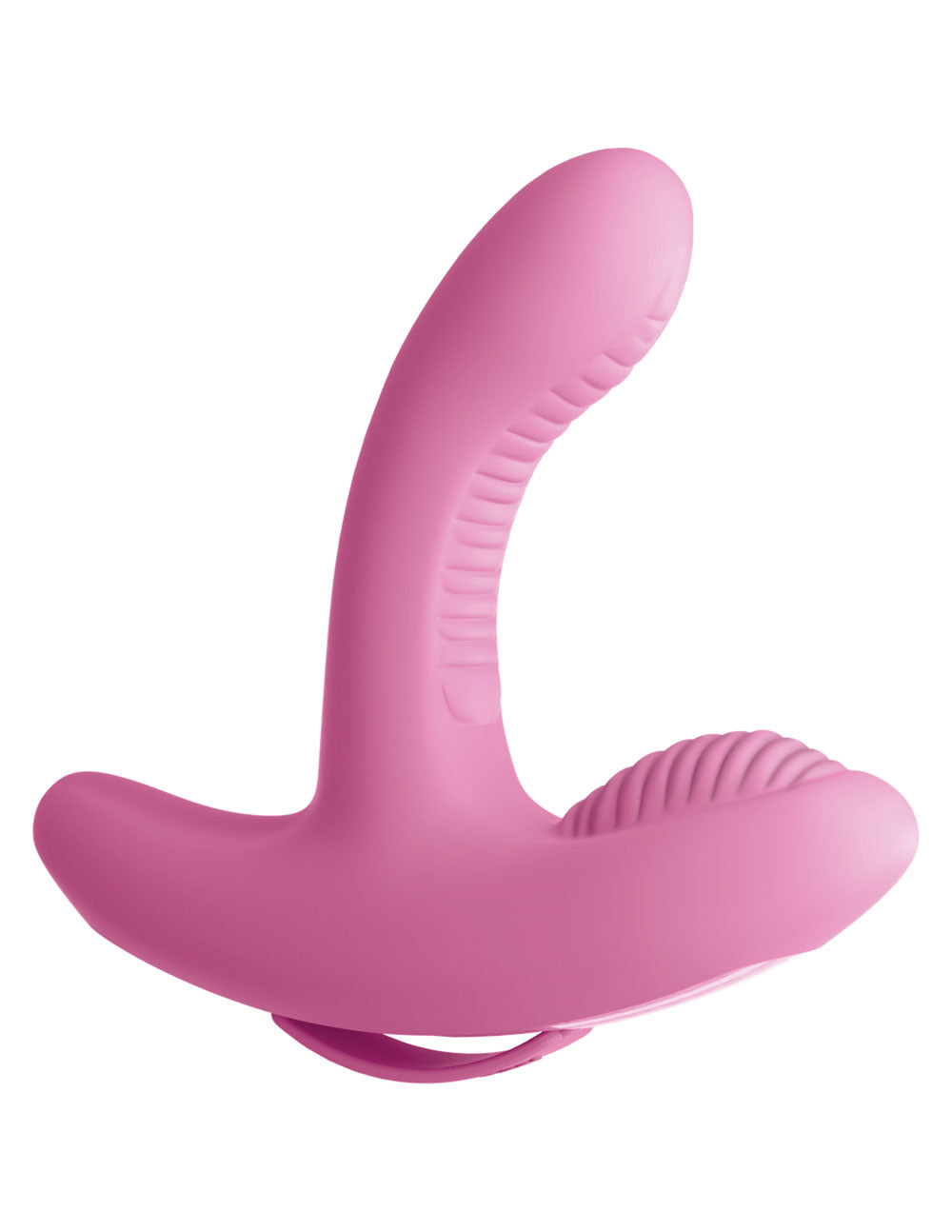 Threesome Rock n' Grind Silicone Vibrator - Pink by Pipedream