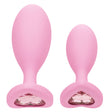 CalExotics First Time Crystal Booty Duo Anal Plugs, Pink (2-Pack) - SE0004522