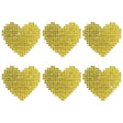 Neva Nude Gold Heart Body Stickers — 6-Pack BodiStix (1.4 x 1.5 in) - NN-GLD-RZ-HRT-BS