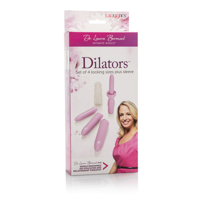 Dr. Laura Bernam Dilators - Set of 4 Locking Sizes Plus Sleeve - Purple by CalExotics