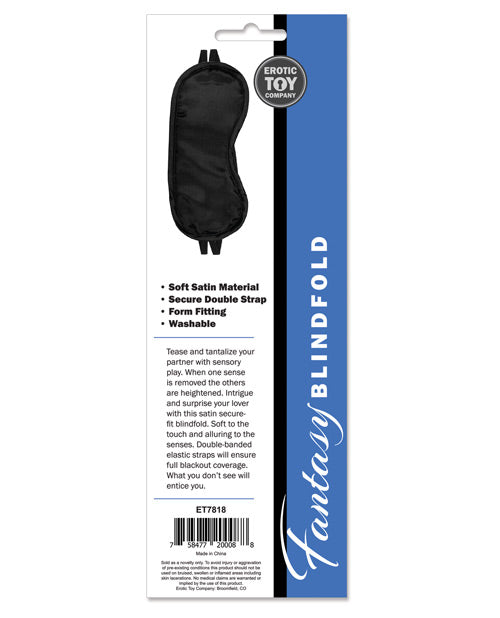 Erotic Toy Company Satin Fantasy Blindfold — Black