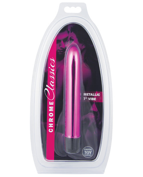Erotic Toy Company Chrome Classics 7" Vibe - Pink by Erotic Toy Company