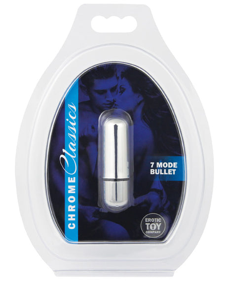 Erotic Toy Company Chrome Classics 7-Mode Bullet Vibrator, Silver