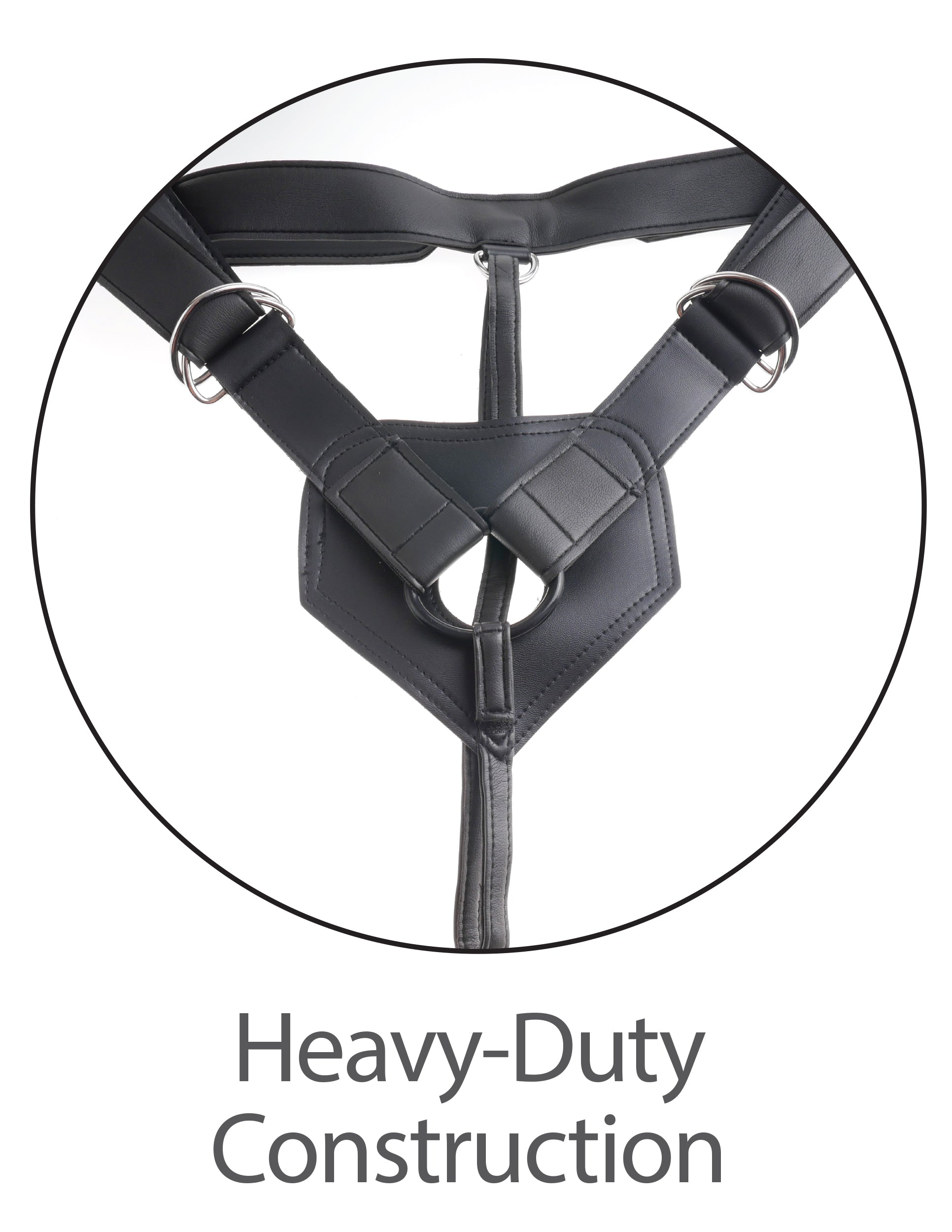King Cock Strap-on Harness With 7" Two Cocks One Hole - Tan by Pipedream