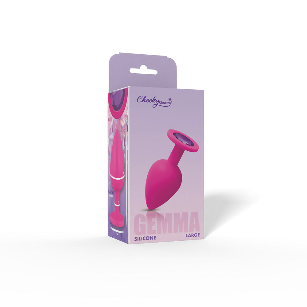 Gemma Purple Gem Pink Silicone Plug - Large