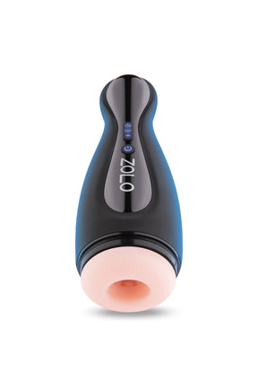 XGEN Zolo Blowpin Masturbation Sleeve — Body-Safe Silicone, 25.4 cm, Black - X-ZO-6075