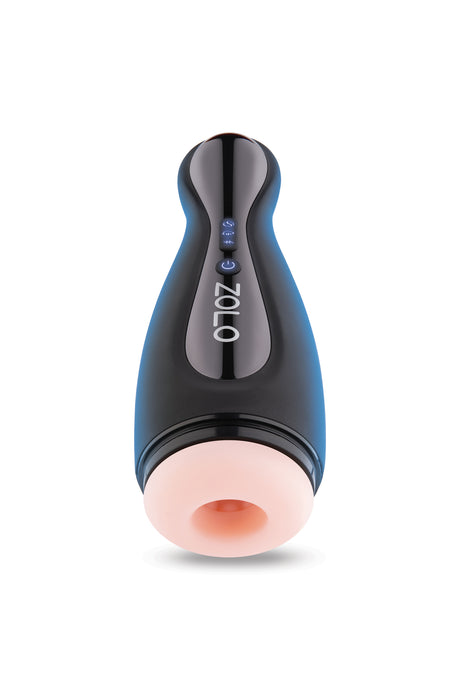 XGEN Zolo Blowpin Masturbation Sleeve — Body-Safe Silicone, 25.4 cm, Black - X-ZO-6075
