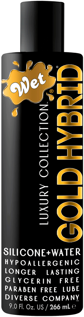 Wet Gold Hybrid Water–Silicone Lubricant — 9 fl. oz. - WT27208