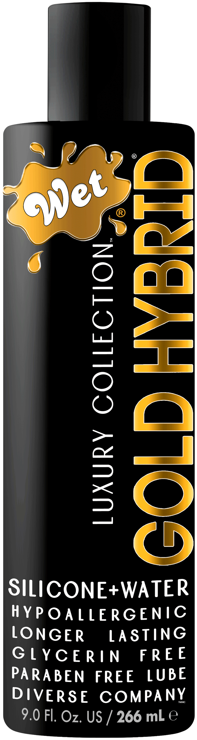 Wet Gold Hybrid Water–Silicone Lubricant — 9 fl. oz. - WT27208