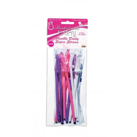 Hott Products 12-inch Jumbo Flex Straws — 10 Pack (Neon) - HTP2501