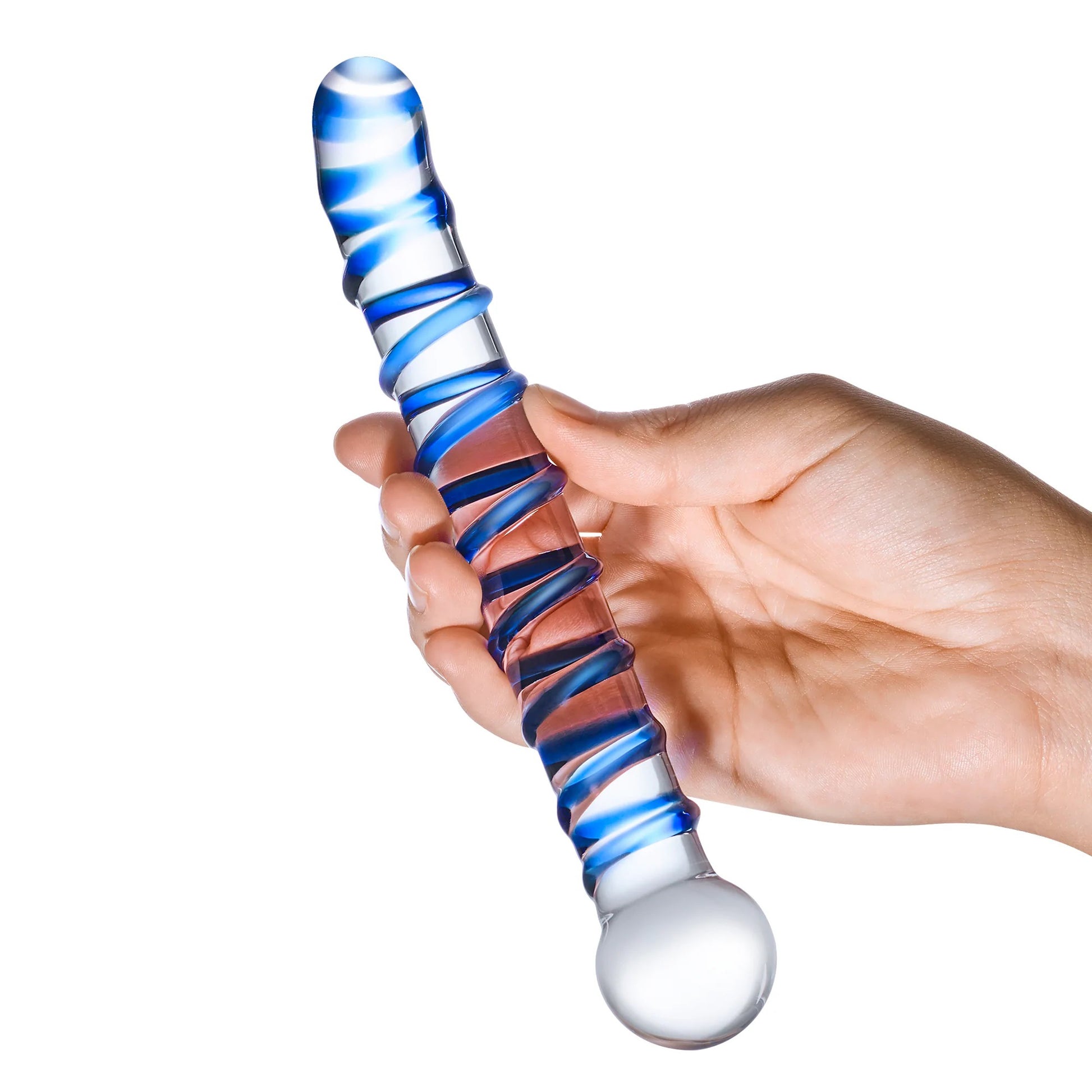 Mr. Swirly 6.5 Inch G-Spot Glass Dildo by Electric Novelties