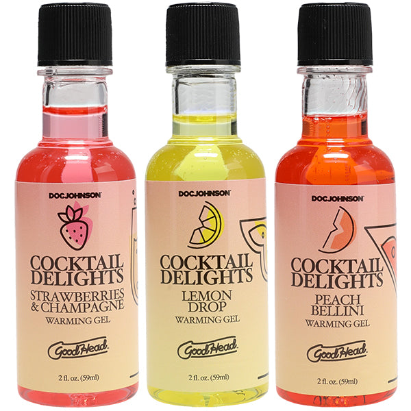 Doc Johnson GoodHead Cocktail Delights 3-Pack Edible Oral Gels (2 oz) - DJ1363-60-BX