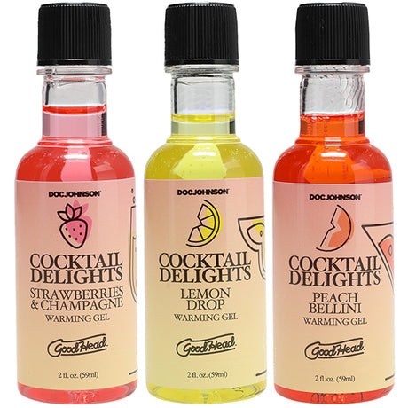 Doc Johnson GoodHead Cocktail Delights 3-Pack Edible Oral Gels (2 oz) - DJ1363-60-BX