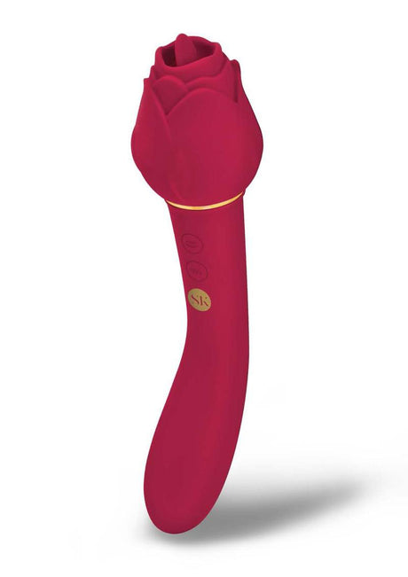 XGEN Secret Kisses Rosegasm Lingo Red Dual-Ended Clitoral Stimulator - SK-1029
