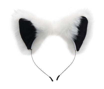 White Fox Tail Anal Plug and Ears Set by XR Brands
