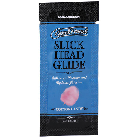 Doc Johnson GoodHead Slick Head Glide — Cotton Candy 0.24 oz Single-Use Packets - DJ1387-12-BU