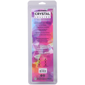 Doc Johnson Crystal Jellies Realistic Dildo, 9 in Purple with Suction Base - DJ0288-48-CD