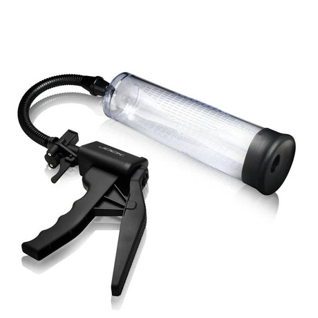 Curve Toys Amp Up Penis Pump with Trigger Handle, Clear — 9.5 in - JOCK-CN1034
