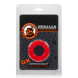 Oxballs Sprocket Cockring — Stretchy Red - OX-AJ1043-RED
