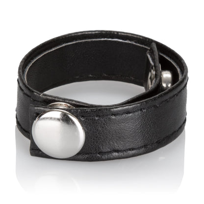 Leather Black 3-Snap Ring by CalExotics
