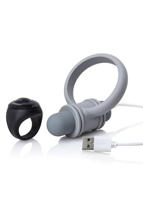Screaming O My Secret Bullet & Perineum Ring for Him — Grey - AFH-G-101E