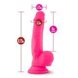 Blush Ruse Shimmy Realistic Dildo — 6 in Insertable, Hot Pink - BL-83700