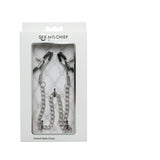 Sportsheets Sex and Mischief Chained Nipple Clamps — Coated Pair with 13-inch Nickel-Free Chain - SS100-89