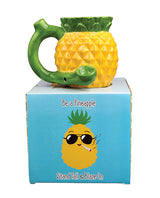 Fashioncraft Pineapple Novelty Mug with Built-In Pipe, 18 oz