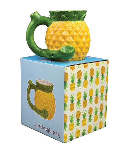 Fashioncraft Pineapple Novelty Mug with Built-In Pipe, 18 oz