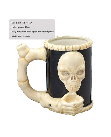 Fashioncraft Skull & Bones Novelty Mug — Ceramic, 18 oz, Black