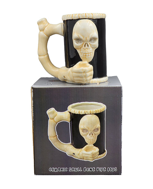 Fashioncraft Skull & Bones Novelty Mug — Ceramic, 18 oz, Black