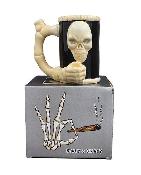 Fashioncraft Skull & Bones Novelty Mug — Ceramic, 18 oz, Black